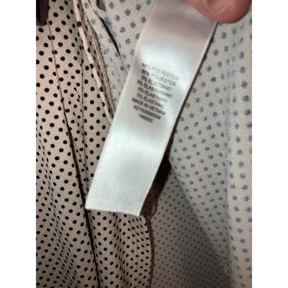 Adrianna Papell Polka Dot V-Neck 3/4 Sleeve Swing Top 2X - Picture 4 of 6